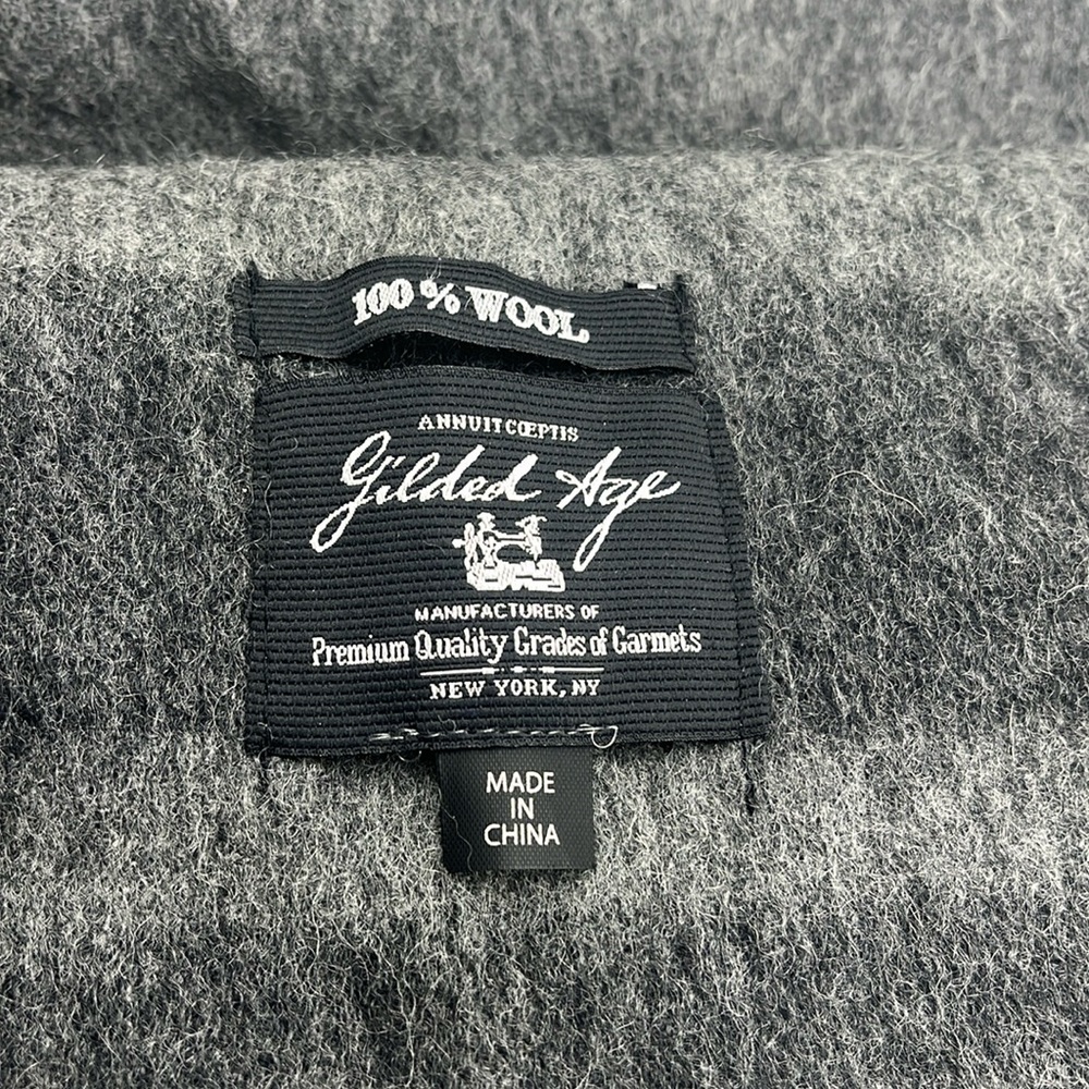Gray Wool Men's Scarf - Picture 4 of 6